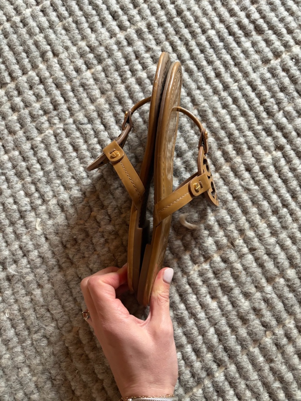 Tory Burch Miller Thong Sandal in Tan - Picture 4 of 5